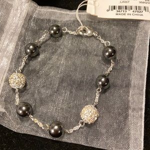 NWT Monet 2 Special Occasion Silver & Gray Bracelet